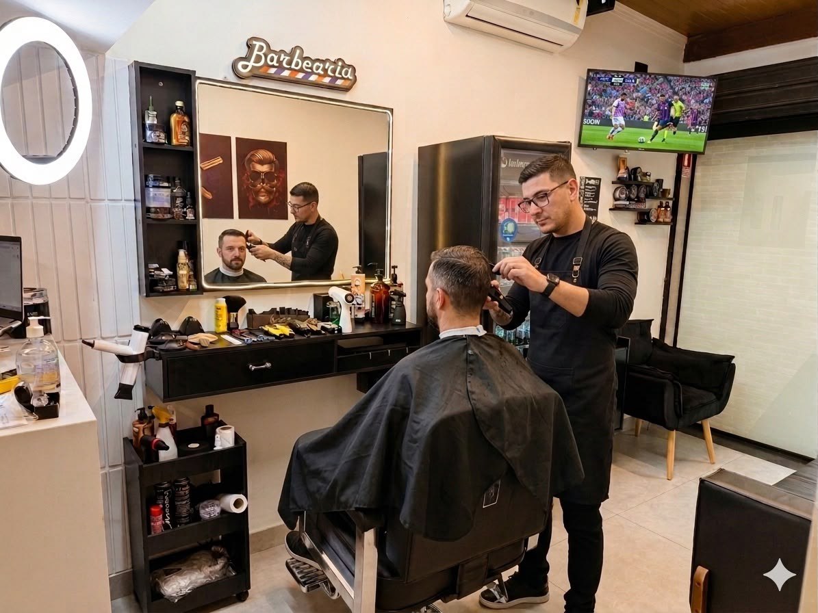 Ambiente da barbearia